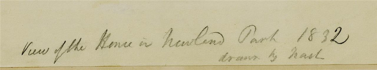 Newland Park Buckinghamshire 1832 - Antique Watercolour Painting - Nash8