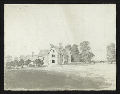 James Wilcox (1778-1865) Watercolour Painting Stonebury Buntingford? 18481