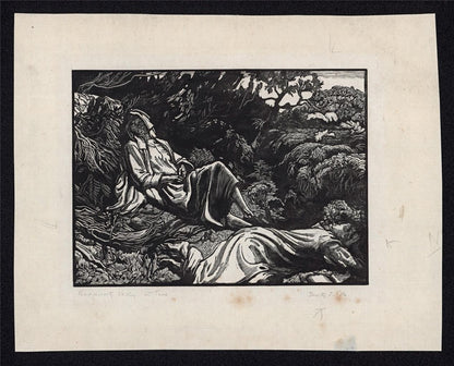 Dorothy Josephine Coke (1897-1979) Pencil Signed Woodcut - Badgeworth Valley1