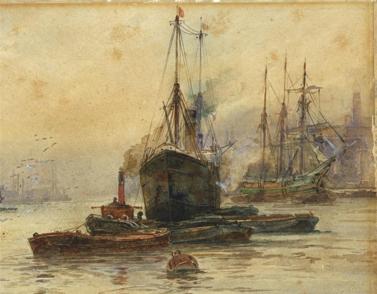 Frederick William Scarborough (18601939) Watercolour Painting Woolwich London5