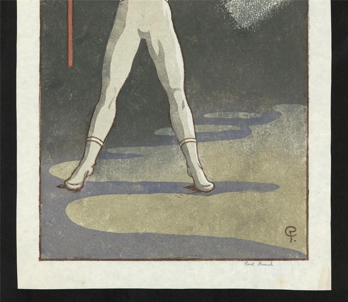 Cecil French (18791953) Pencil Signed Woodcut  Early 20th Century5