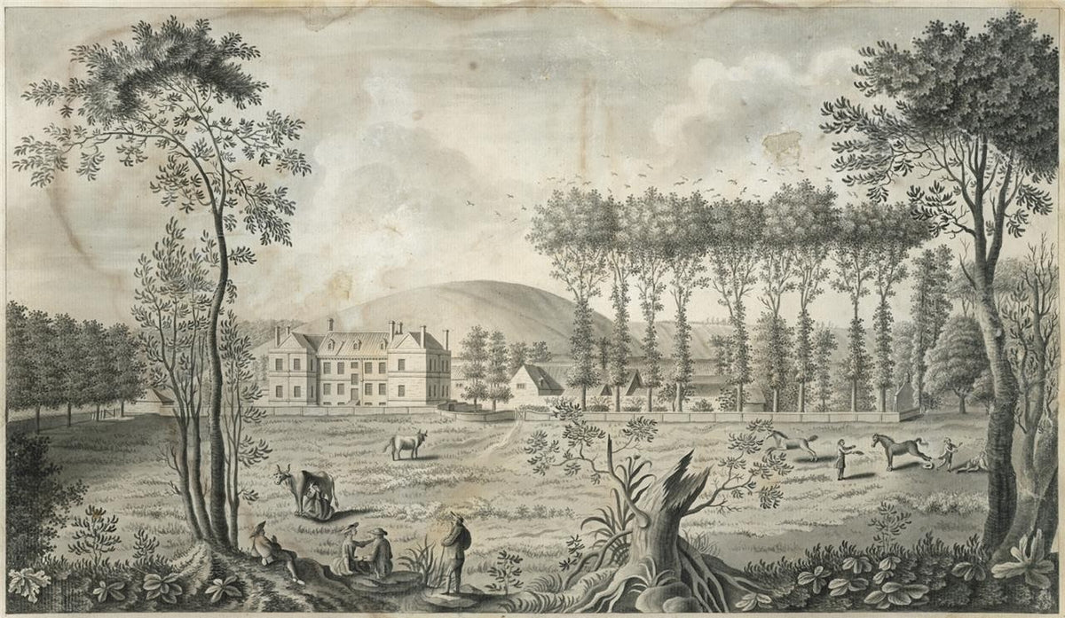 View Of Nethercot House Watercolour Painting Late 18th / Early 19th Century0
