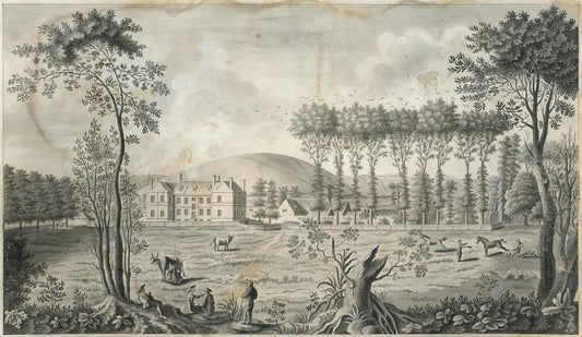 View Of Nethercot House Watercolour Painting Late 18th / Early 19th Century0