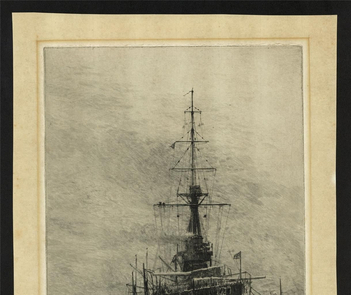 William Lionel Wyllie - Pencil Signed Etching - HMS Orion Portsmouth5