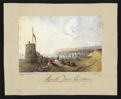 Mary Webster (1794-1883) Watercolour Painting Martello Tower Eastbourne 18421