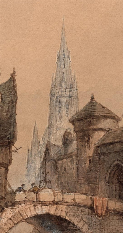 Neil Stuart Crichton (1854-1913) Watercolour Painting - European Street Scene7