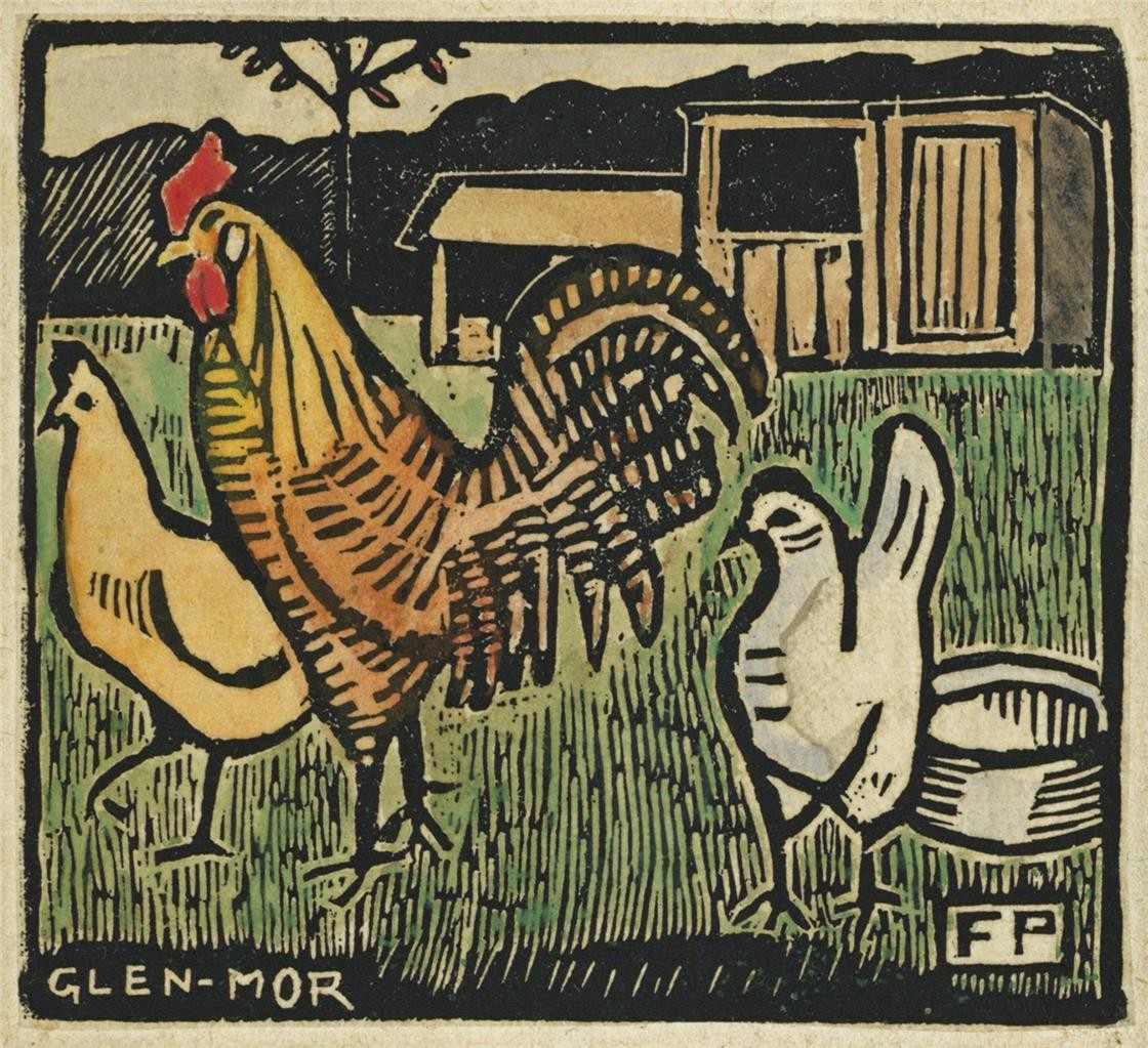 F Pissarro - Small Signed Woodcut - Glen-Mor 19170