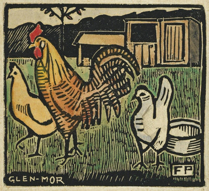 F Pissarro - Small Signed Woodcut - Glen-Mor 19170