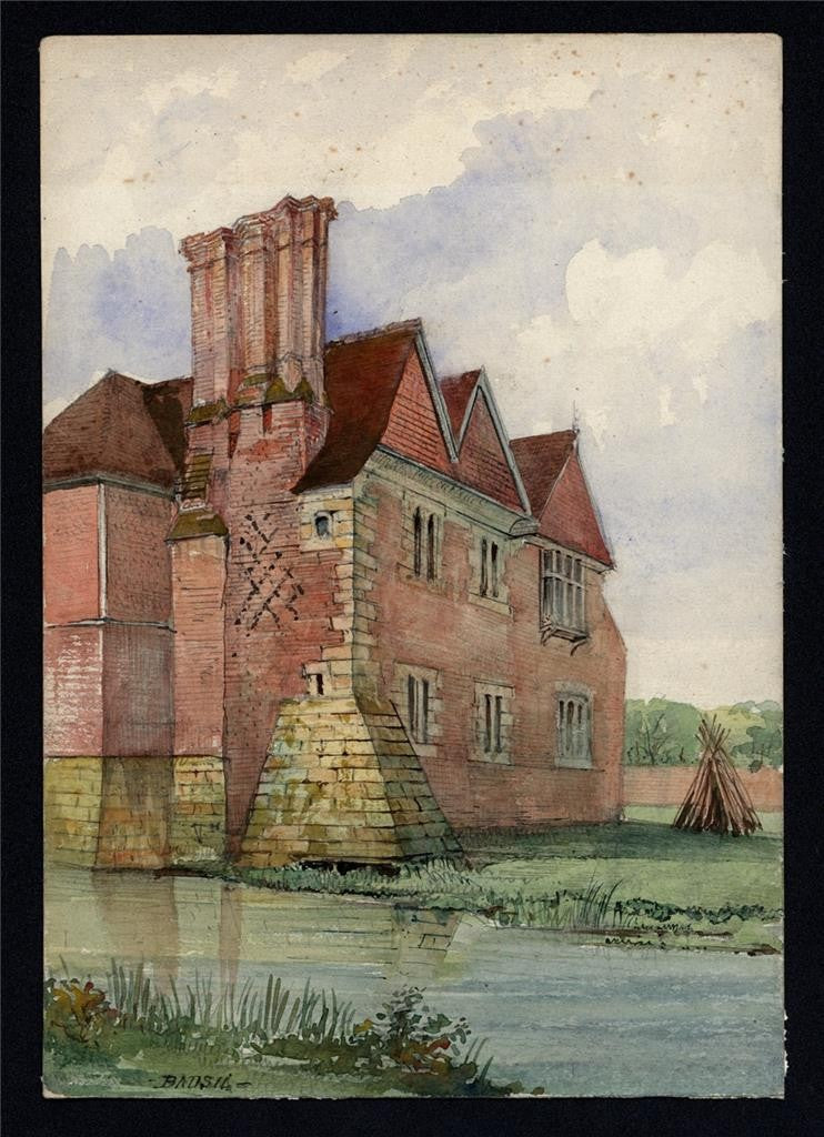 Badsell Manor Brenchley Kent - Watercolour Painting - James Foster Wadmore1