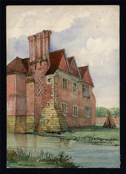 Badsell Manor Brenchley Kent - Watercolour Painting - James Foster Wadmore1