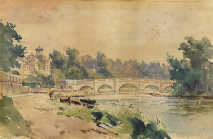 Richmond Bridge London - Watercolour Painting - Late 19th / Early 20th Century0
