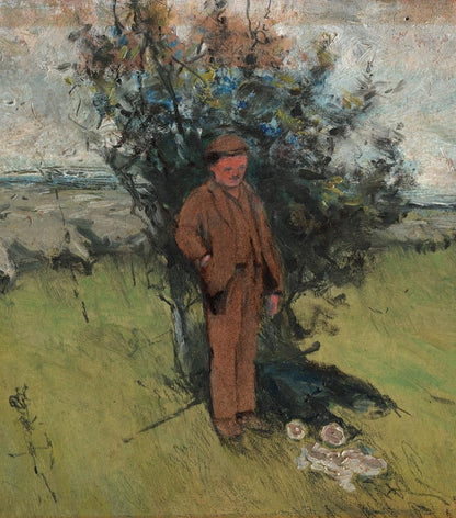 Gideon Matthew Fidler (1857-1942) Oil Painting - The Shepherds Breakfast1