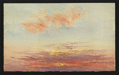 Sunset Sky Study - Watercolour Painting - Late 19th / Early 20th Century1