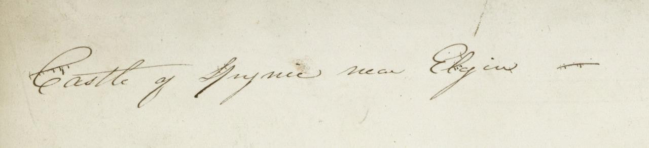 Mary Webster (1794-1883) Watercolour Painting Spynie Castle Moray Scotland 184411