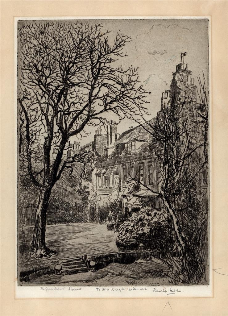 Hanslip Fletcher (1874-1955) Signed Etching - School At Highgate - 19124
