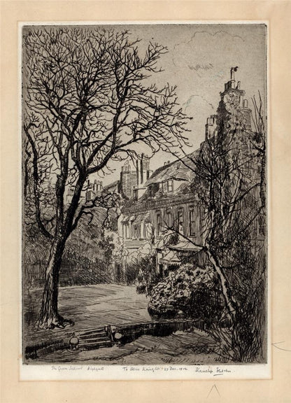 Hanslip Fletcher (1874-1955) Signed Etching - School At Highgate - 19124