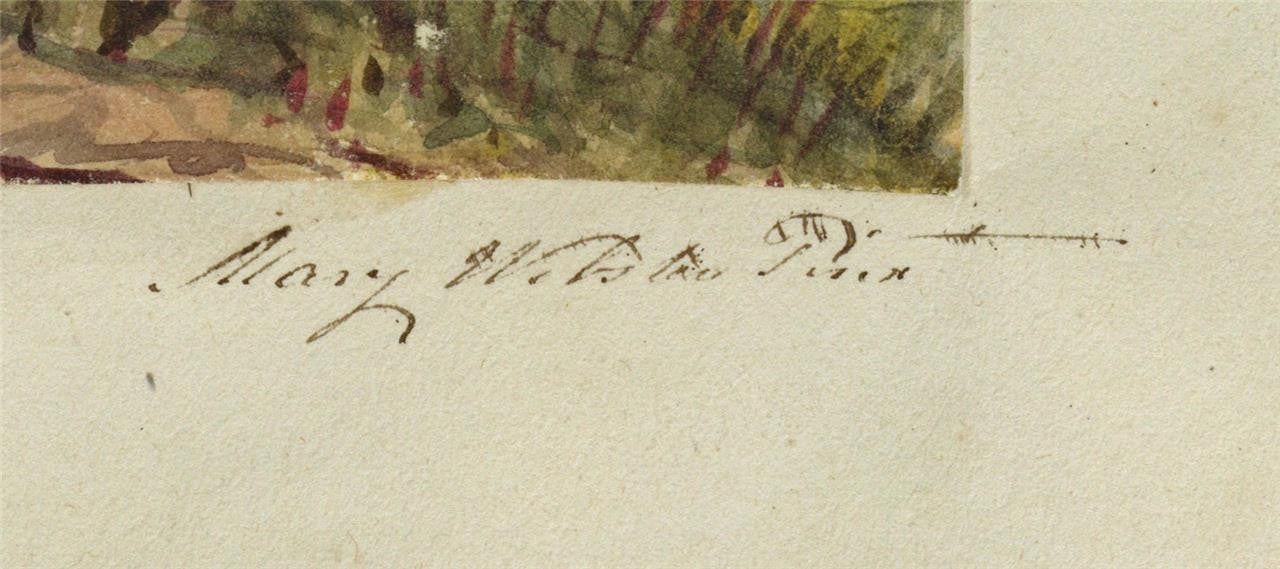 Mary Webster (1794-1883) Watercolour Painting - Herstmonceux Castle 18422