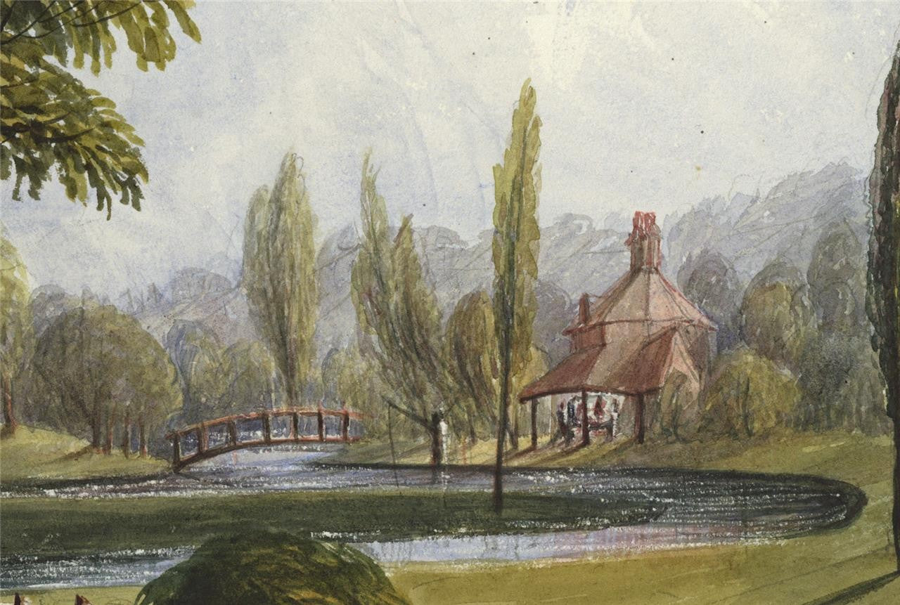 Mary Webster Watercolour Painting Fishing Cottage Chenies Buckinghamshire 18486