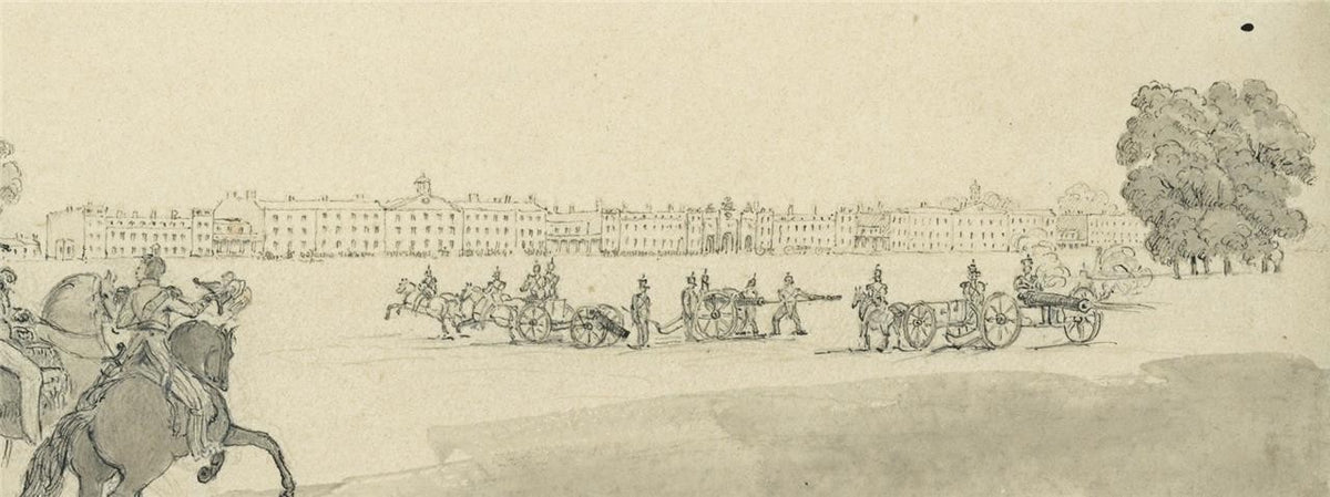 James Wilcox (1778-1865) Painting Royal Artillery Barracks Woolwich London 18435