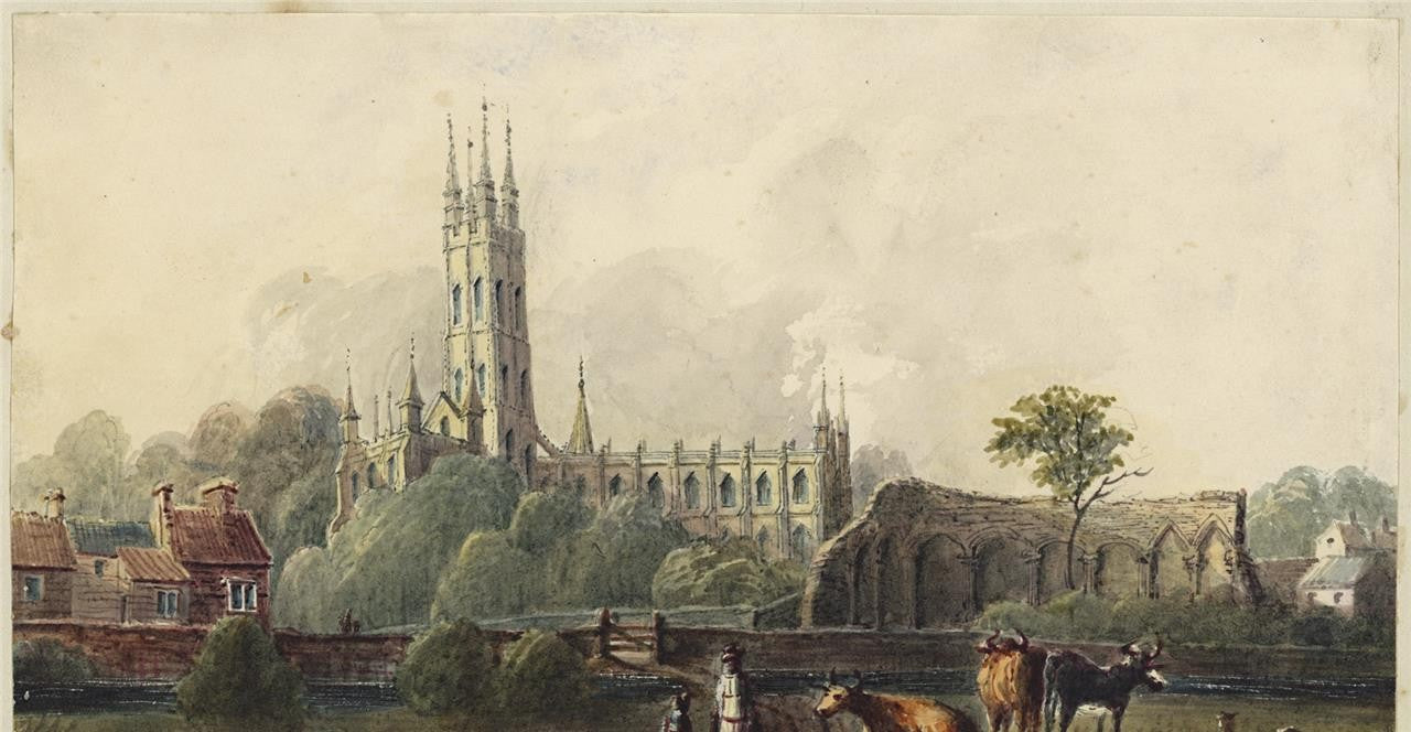 Mary Webster (1794-1883) Watercolour Painting Gloucester Cathedral 18406