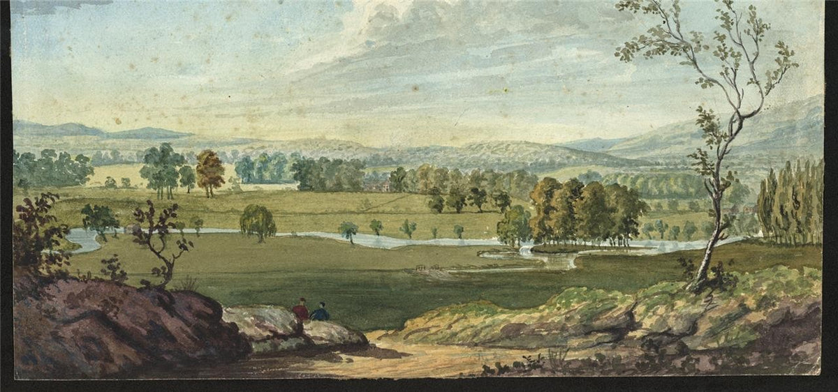 James Wilcox (1778-1865) Watercolour Painting - Landscape Near Northampton 18207