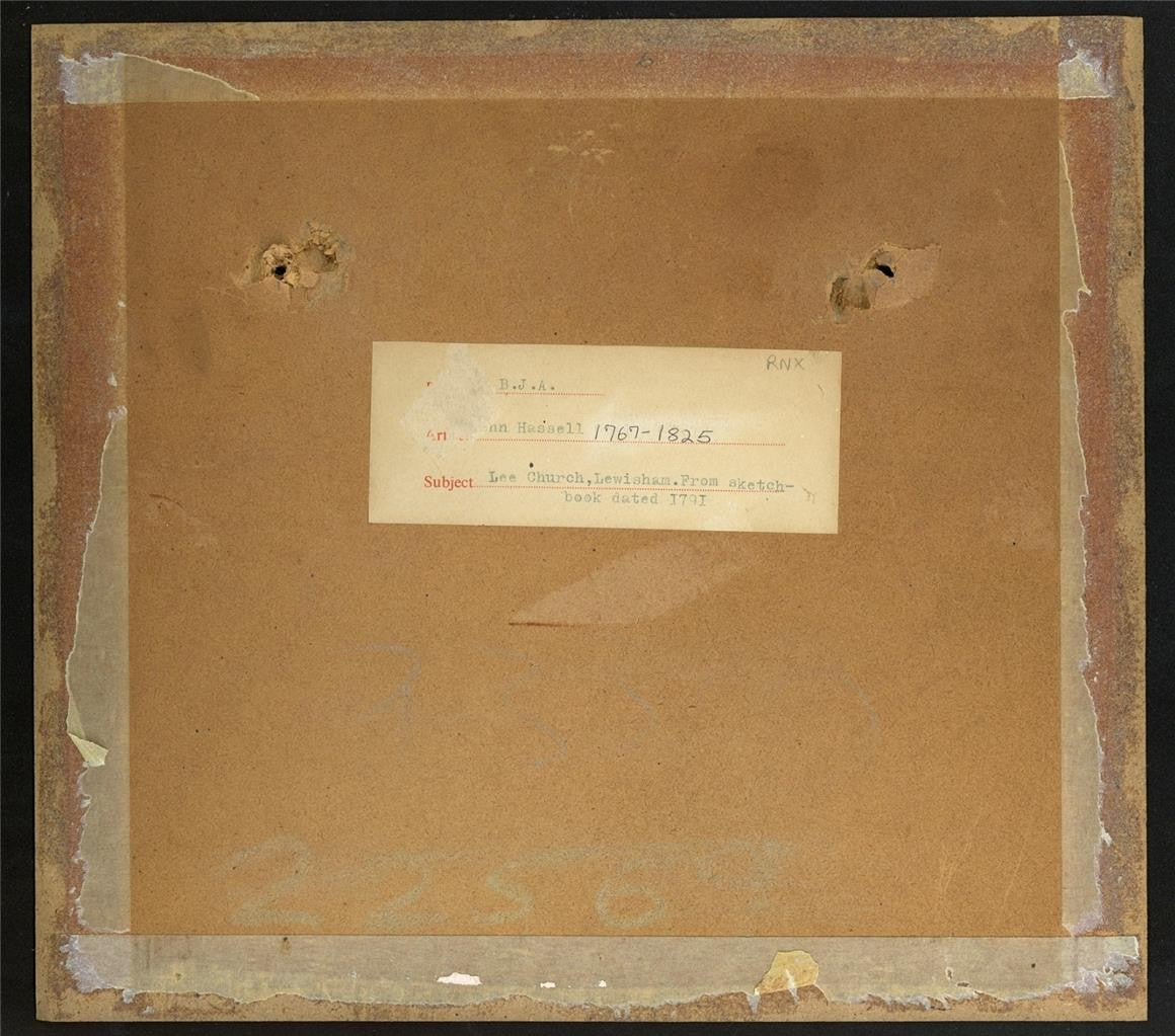 John Hassell (1767-1825) Watercolour Painting - Lee Church, Lewisham - c17914