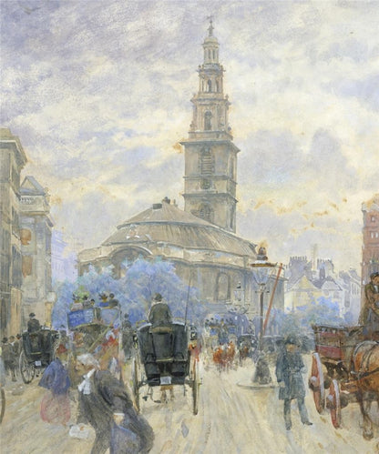 Henry Edward Tidmarsh Watercolour Painting - Royal Courts Of Justice London 18977