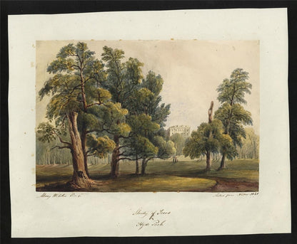 Mary Webster (1794-1883) Watercolour Painting Hyde Park London 18411