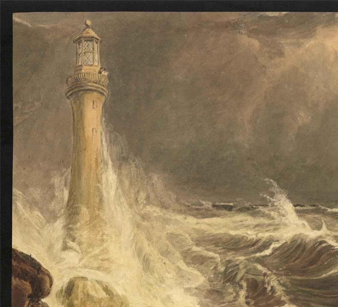 Storm At Sea - Antique Watercolour Painting - 19th Century - Seascape4