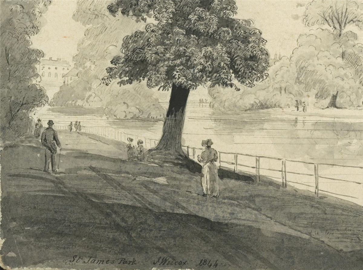 James Wilcox (1778-1865) Watercolour Painting - St James's Park London 18446