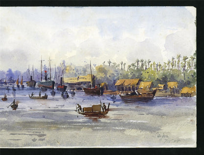 Arthur Herbert Hussey Watercolour Painting Saigon Ho Chi Minh City Vietnam 19084
