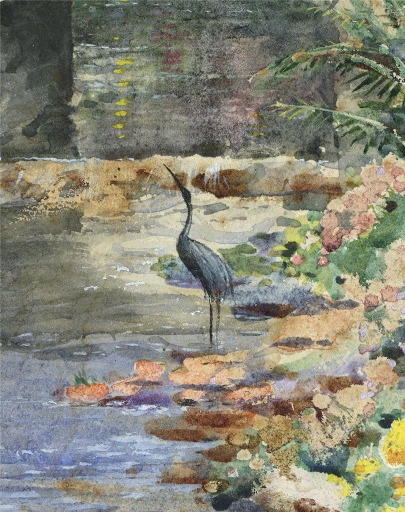 Theresa Sylvester Stannard (1898-1947) Watercolour Painting Gardens Bournemouth2