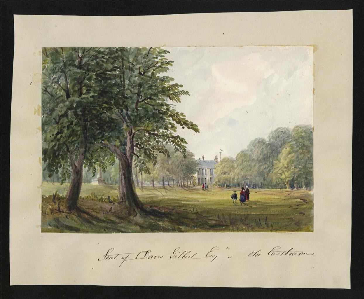 Mary Webster (1794-1883) Watercolour Painting - Old Eastbourne 19th Century1