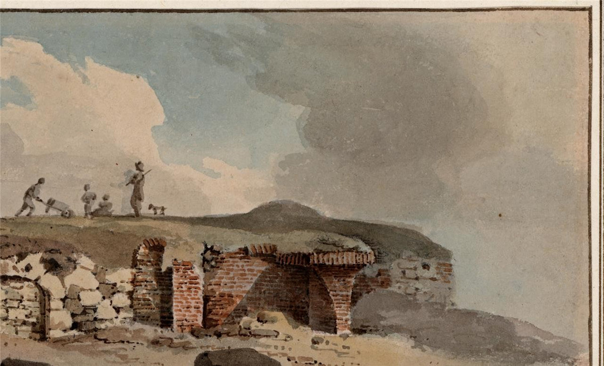 Ruins Of Sanctuary Church Westminster London Watercolour Painting 19th Century11