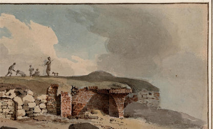 Ruins Of Sanctuary Church Westminster London Watercolour Painting 19th Century11