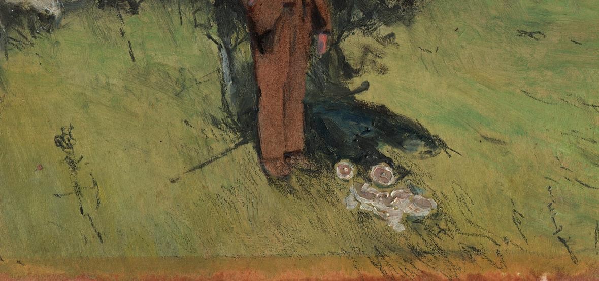 Gideon Matthew Fidler (1857-1942) Oil Painting - The Shepherds Breakfast2