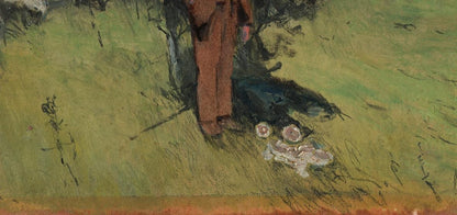 Gideon Matthew Fidler (1857-1942) Oil Painting - The Shepherds Breakfast2