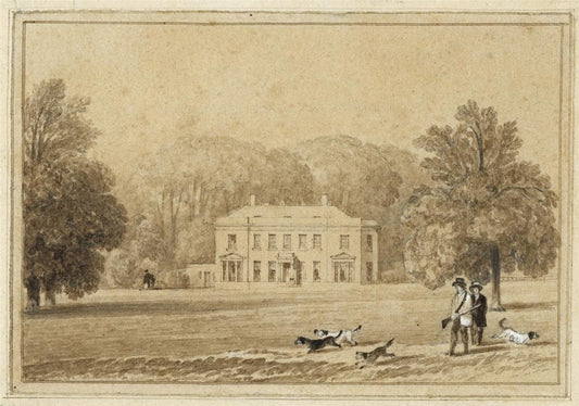 John Preston Neale (1780-1847) Watercolour Painting Sunninghill Park Berkshire0