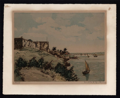 Frederick Halpern - Signed Etching Continental Landscape - 20th Century - 10/251