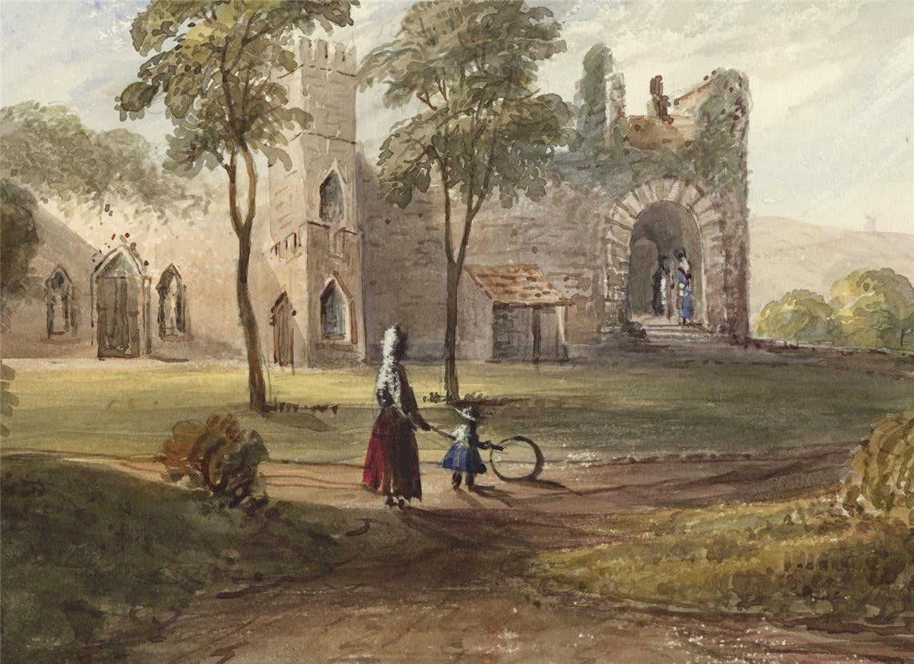 Mary Webster (1794-1883) Watercolour Painting Lewes Castle Sussex 18385
