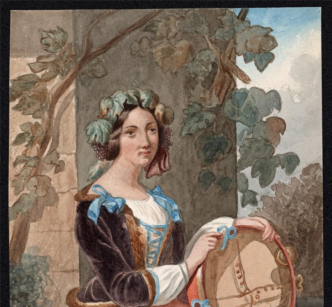 Classical Continental Portrait Of A Lady - Watercolour Painting - 19th Century3