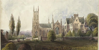 Mary Webster (1794-1883) Watercolour Painting Cheltenham Church & Parsonage 18405