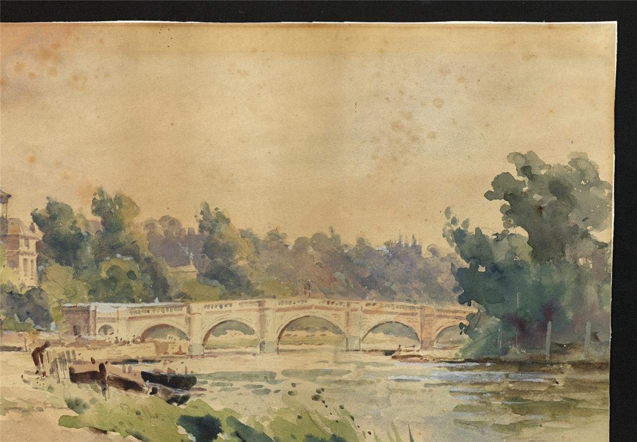 Richmond Bridge London - Watercolour Painting - Late 19th / Early 20th Century6
