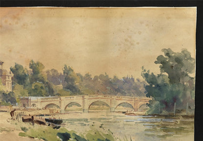 Richmond Bridge London - Watercolour Painting - Late 19th / Early 20th Century6