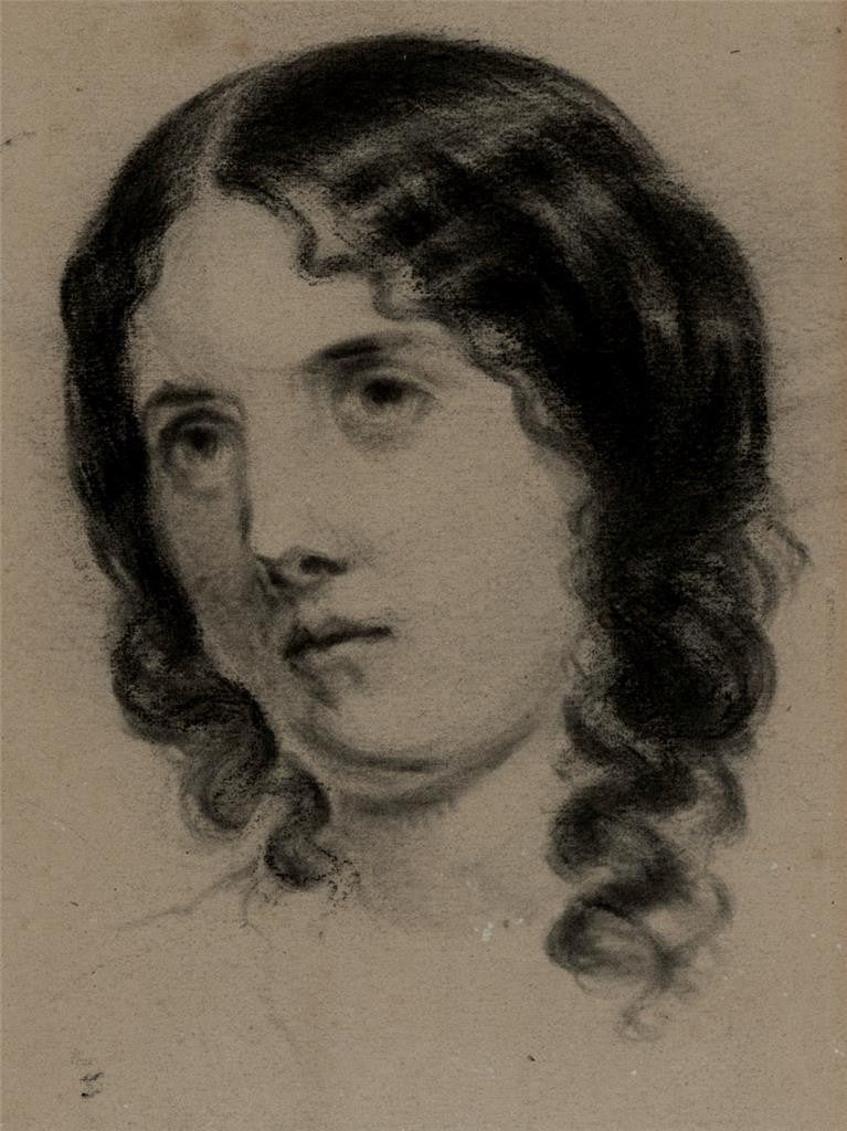 Elma Mary Gove (1832-1921) Pastel Drawing Portrait Of A Lady - American Artist4