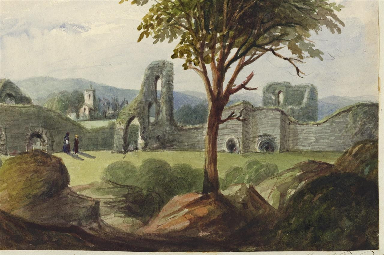 Mary Webster (1794-1883) - Watercolour Painting - Pevensey Castle Sussex - 18487