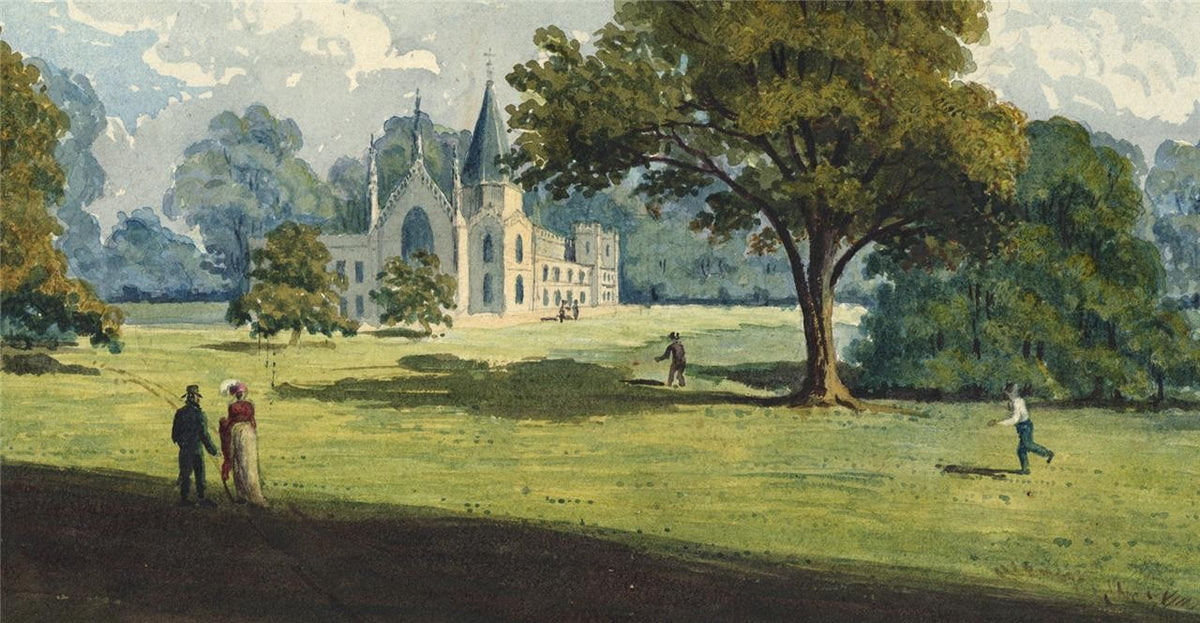 James Wilcox (1778-1865) Watercolour Painting Lee Priory Littlebourne Kent 18182