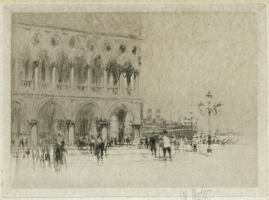 William Walcot (1874-1943) Pencil Signed Etching - The Doge's Palace Venice0