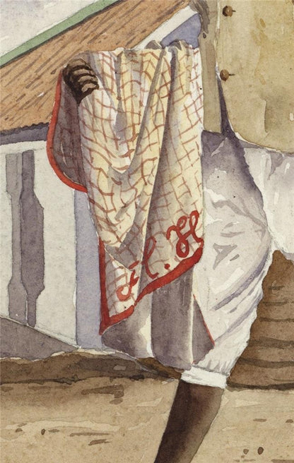 Syce By A Stable - India 1889 - Watercolour Painting - Arthur Herbert Hussey4