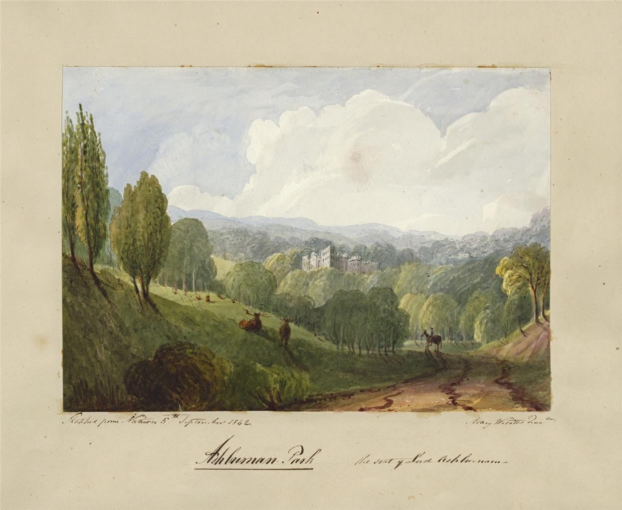 Mary Webster (1794-1883) - Watercolour Painting - Ashburnham Park Sussex 18426